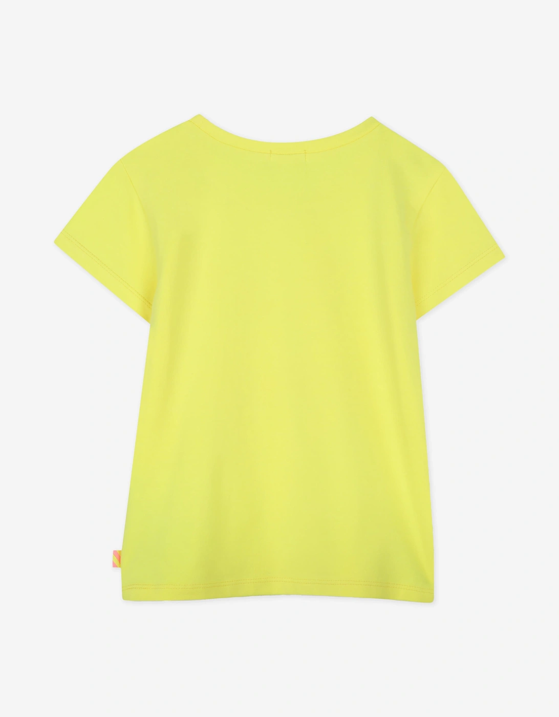 Billieblush Girls Heart Print T-Shirt in Yellow