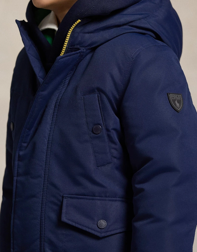 Boys Parka Coat in Navy