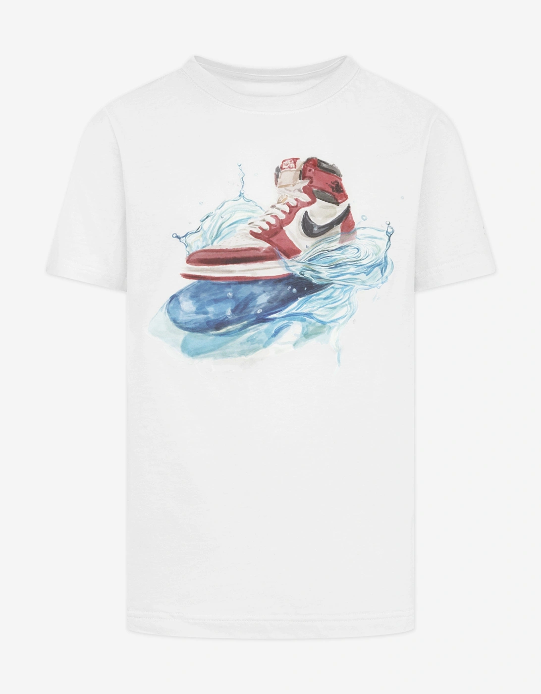 Boys AJ1 Wave T-Shirt in White, 5 of 4