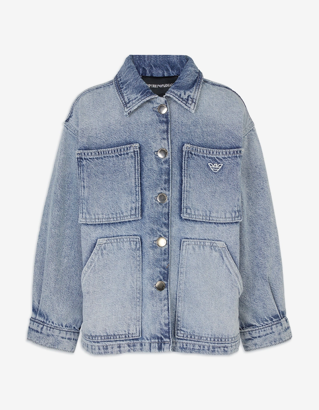 Girls Denim Shirt Jacket in Blue, 5 of 4