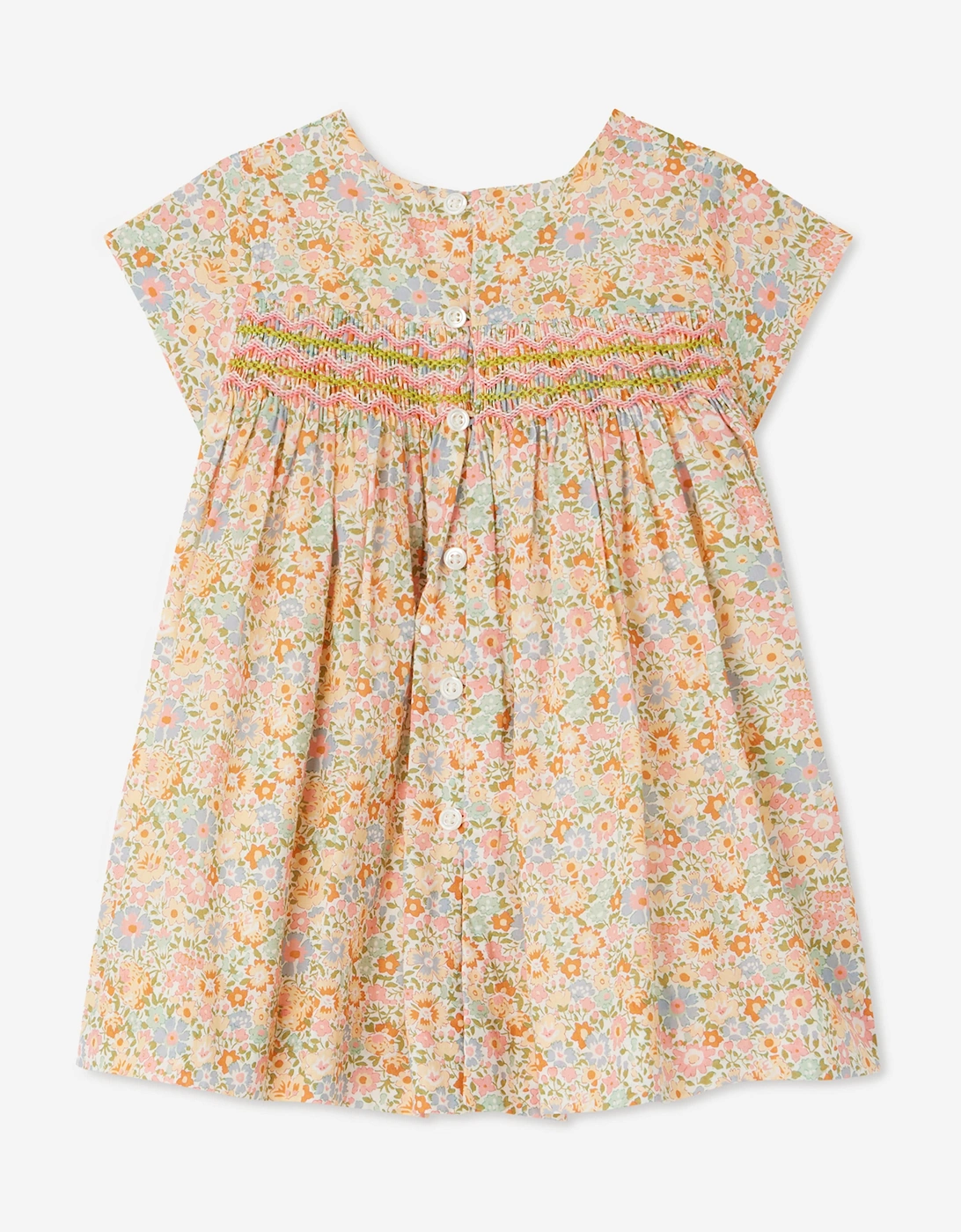 Baby Girls Smocked Maruska Dress in Pink