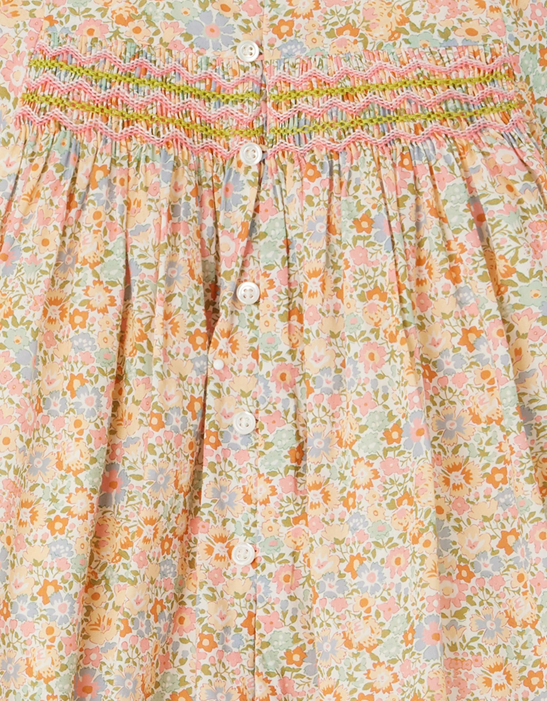 Baby Girls Smocked Maruska Dress in Pink
