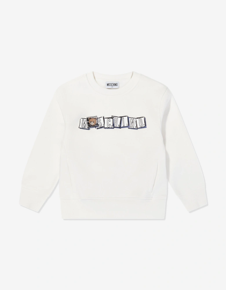 Kids Bear Logo Sweatshirt in Ivory