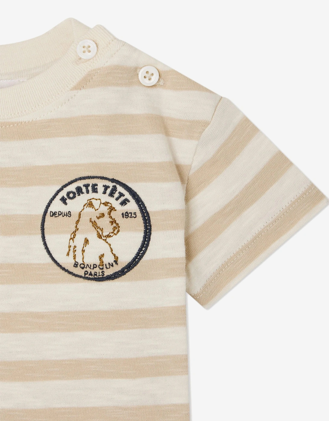 Baby Boys Striped Gaye T-Shirt in Beige