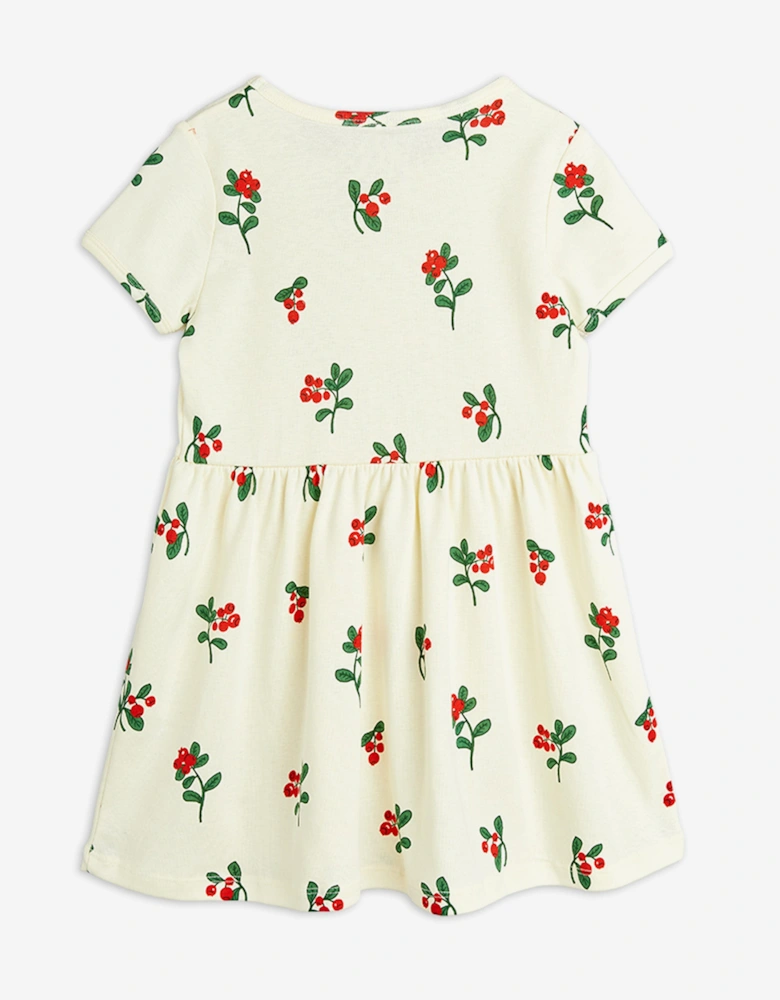 Girls Lingonberries AOP Dress in Ivory