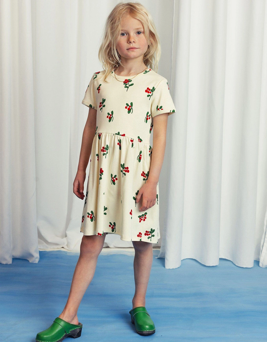 Girls Lingonberries AOP Dress in Ivory