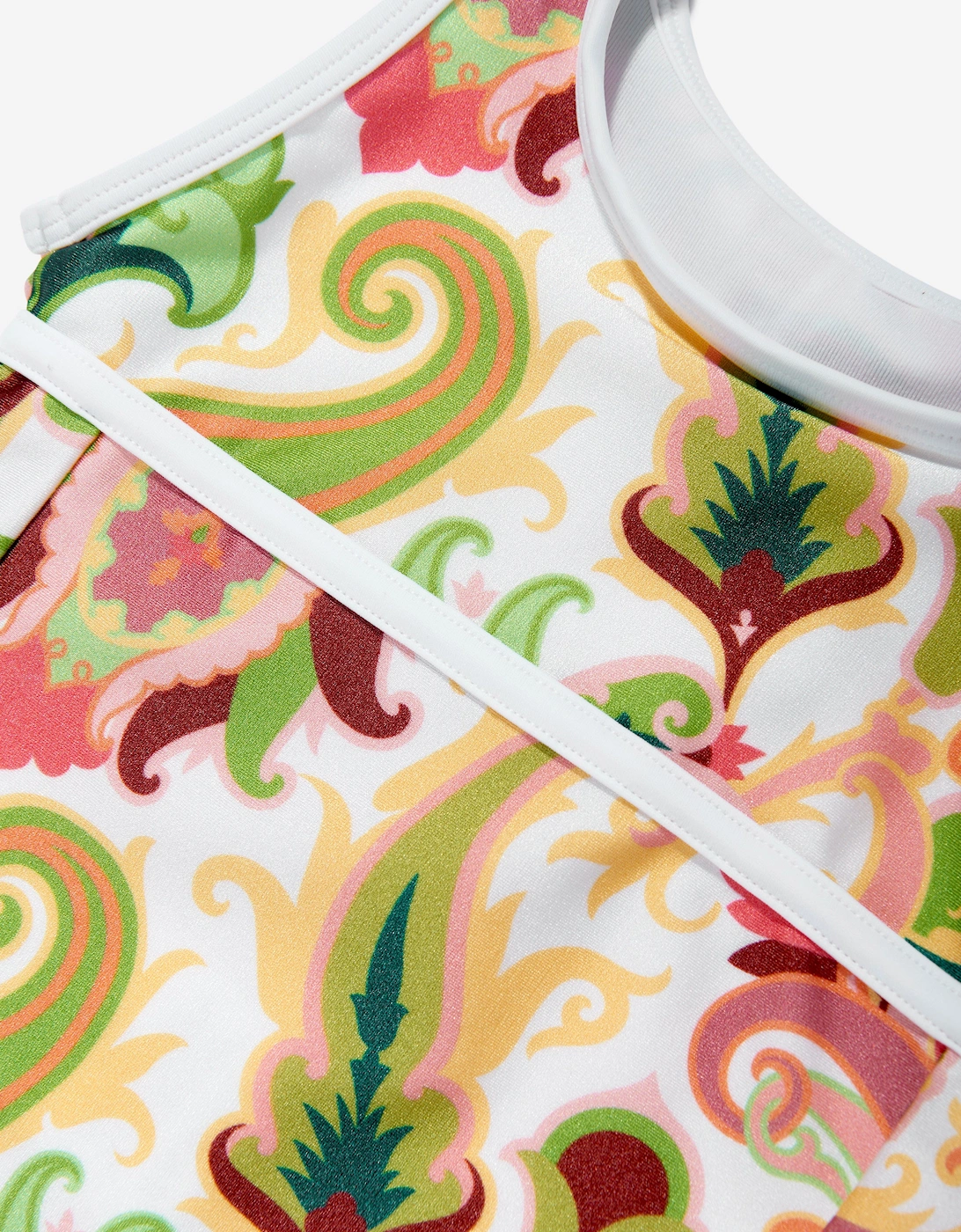 Girls Paisley Print Swimsuit in Multicolour