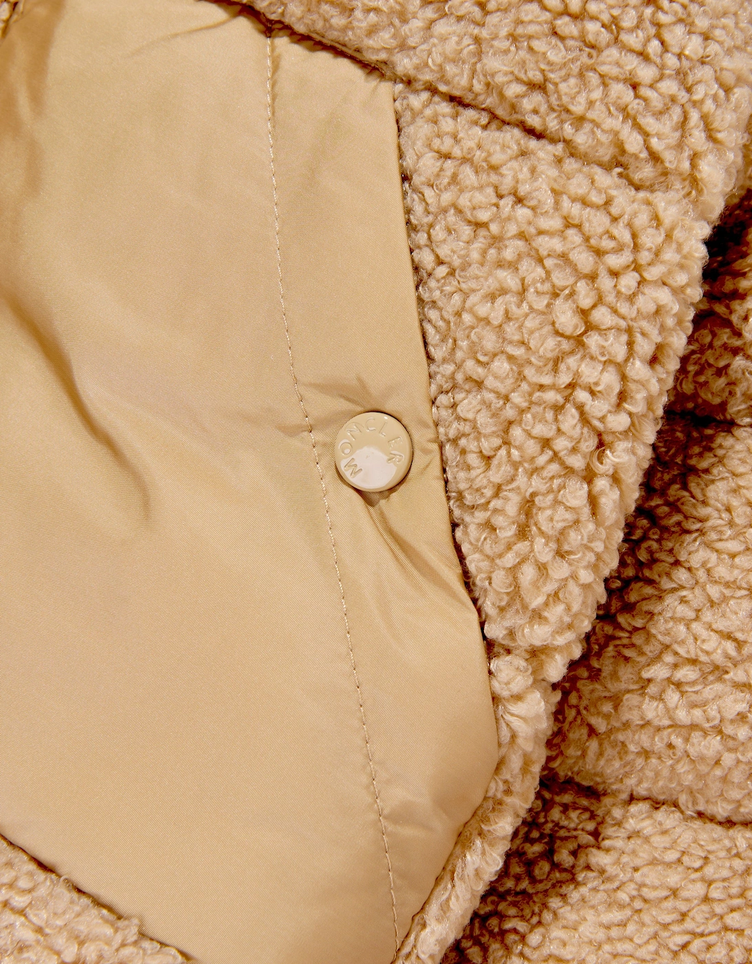 Enfant Girls Down Teddy Fleece Audrieu Jacket in Beige