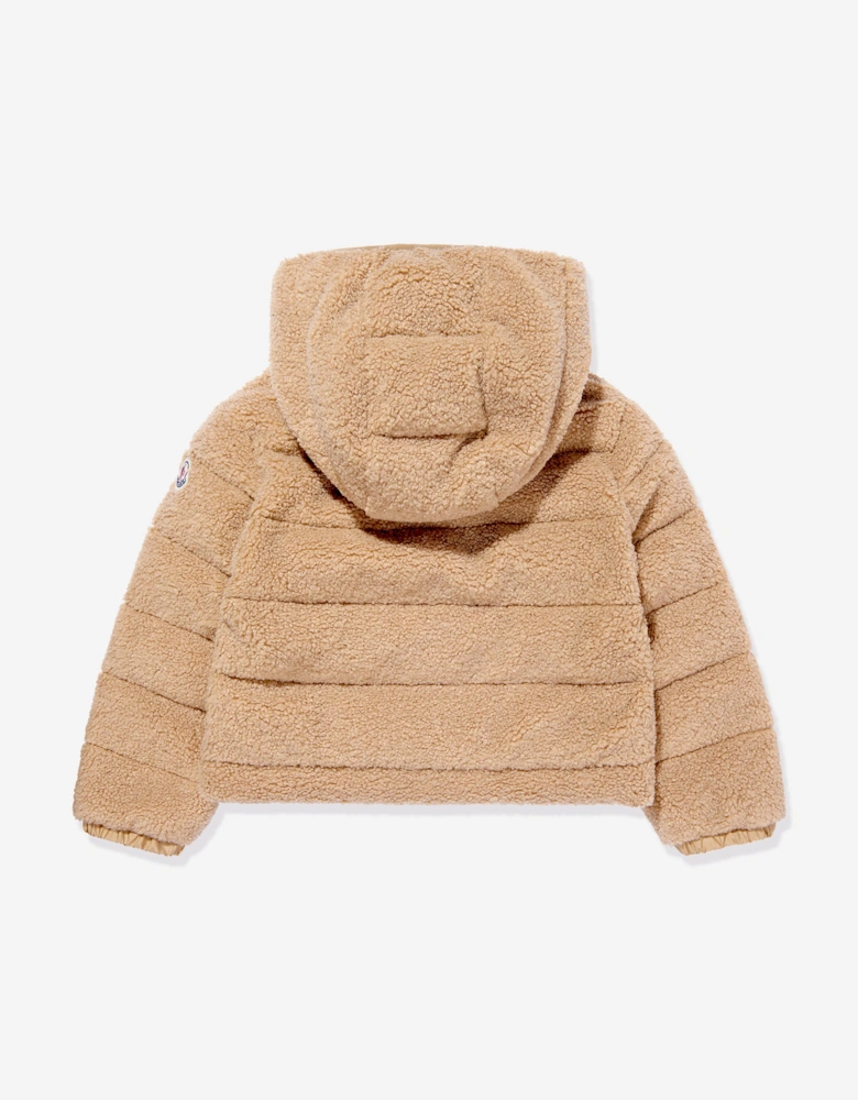 Enfant Girls Down Teddy Fleece Audrieu Jacket in Beige