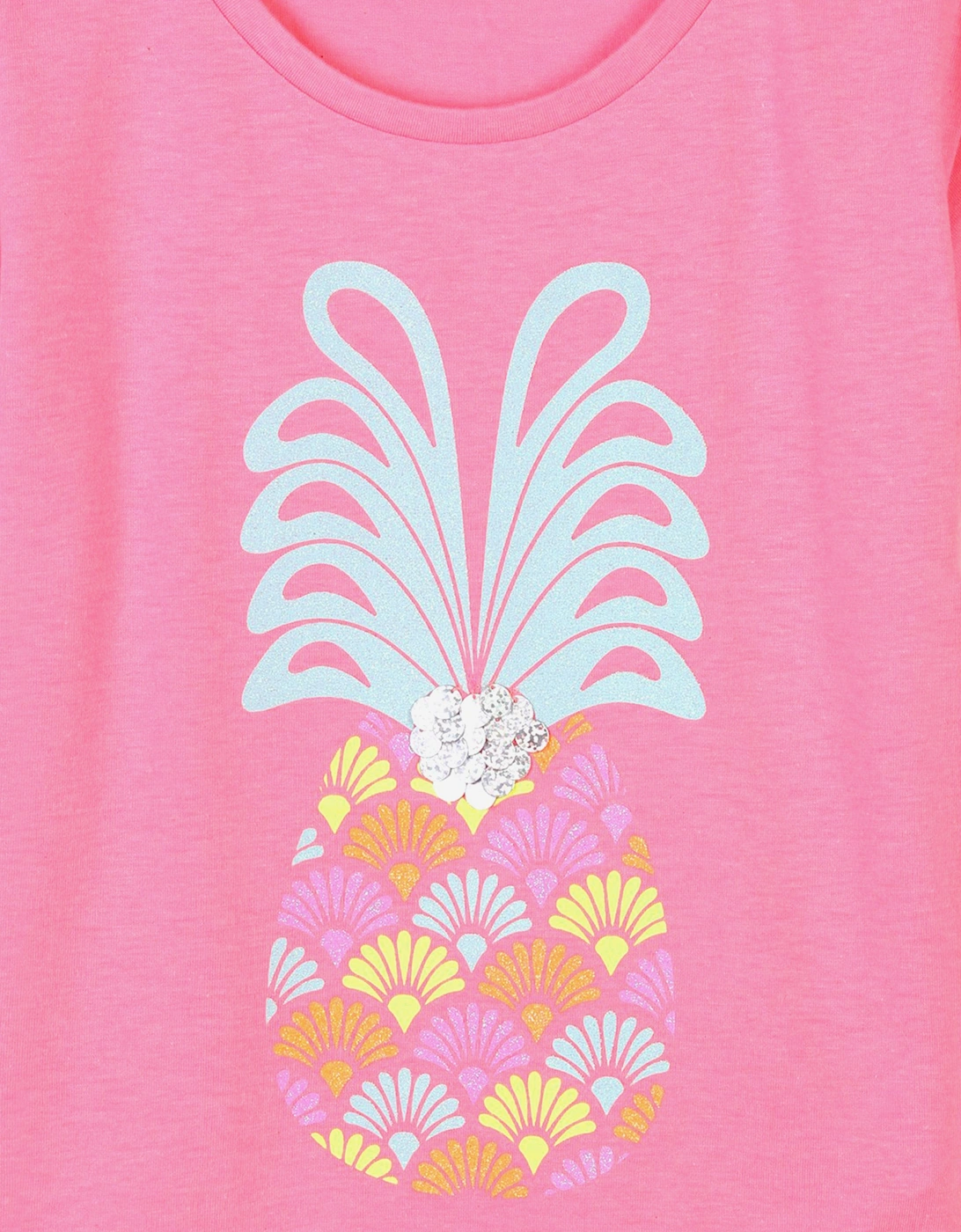 Billieblush Girls Pineapple T-Shirt in Pink