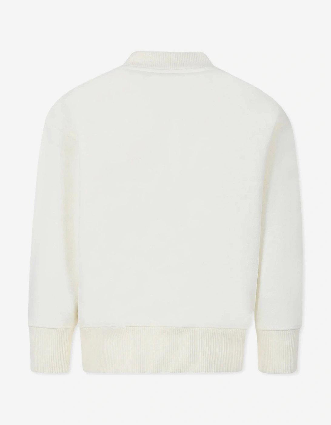 Girls Classic Curved Logo Sweatshirt in Ivory