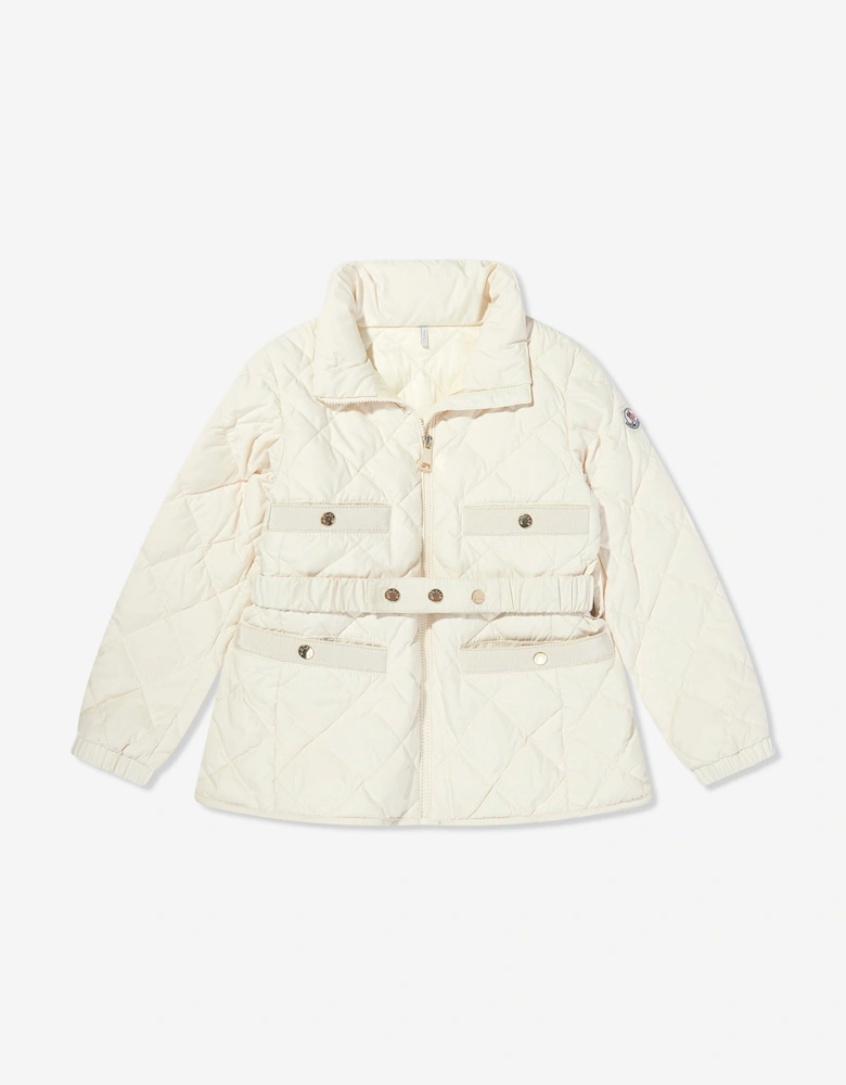 Girls Down Padded Philanta Jacket in Ivory