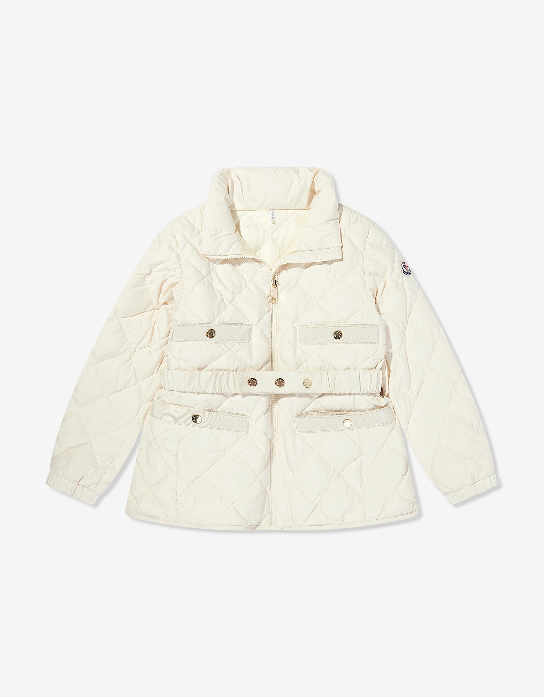 Girls Down Padded Philanta Jacket in Ivory, 5 of 4