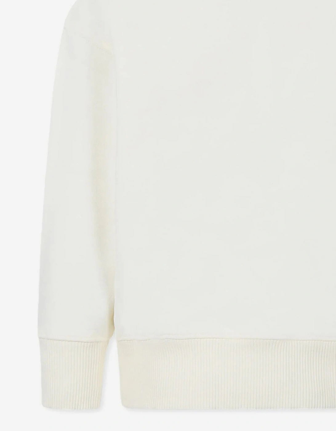Girls Classic Curved Logo Sweatshirt in Ivory