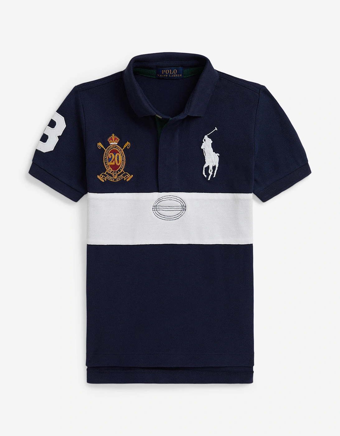 Boys Logo Polo Shirt in Navy, 5 of 4