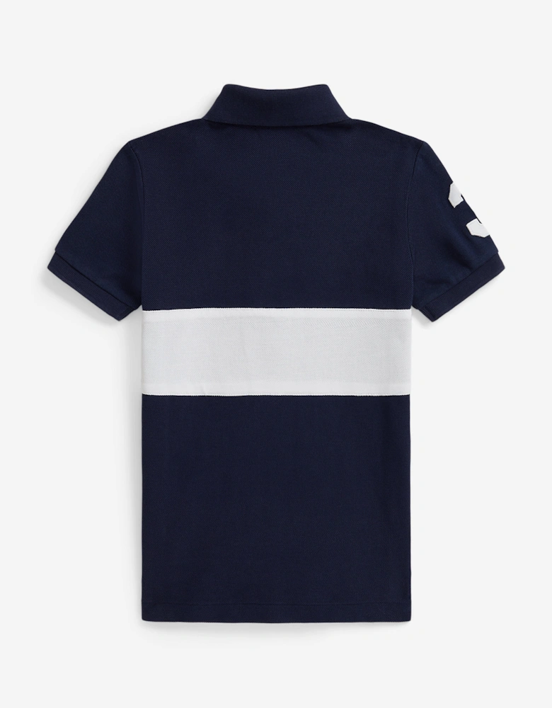 Boys Logo Polo Shirt in Navy