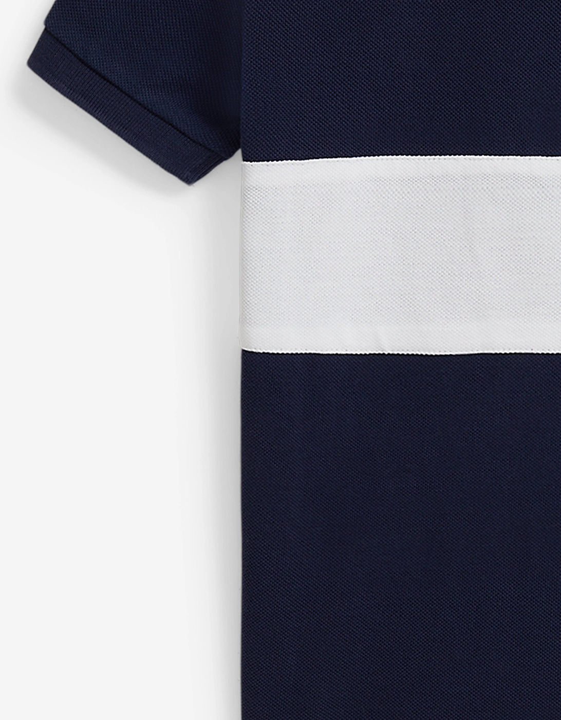 Boys Logo Polo Shirt in Navy
