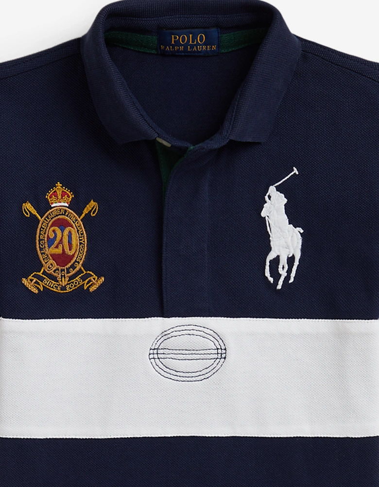 Boys Logo Polo Shirt in Navy