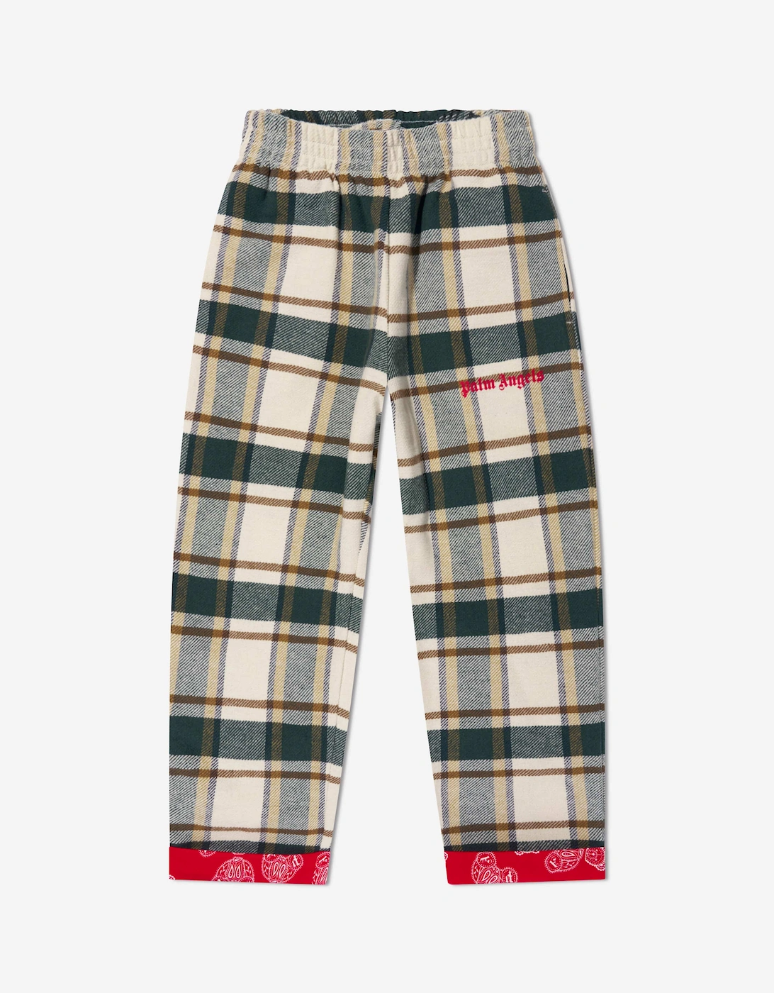 Boys Check Bears Paisley Trousers in Green, 5 of 4
