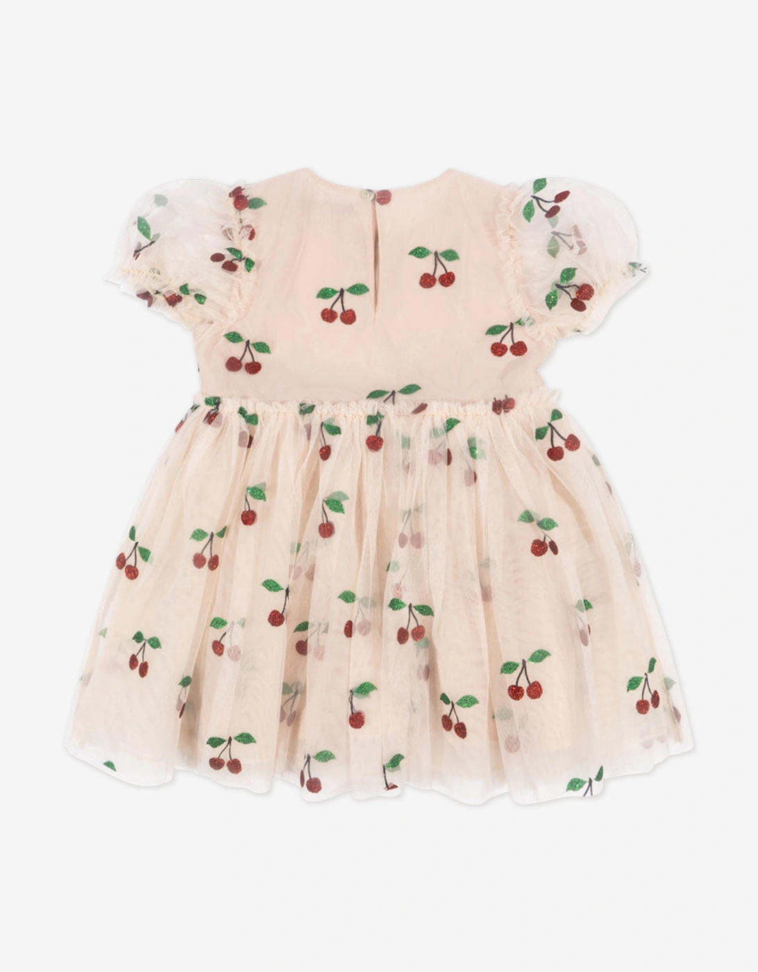 Girls Tullie Cherry Dress in Ivory