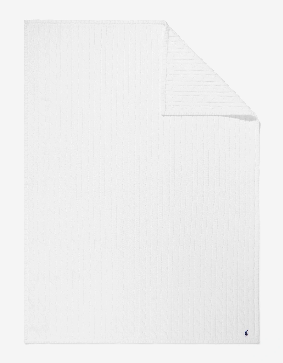 Baby Cable Knit Blanket in White (130cm x 180cm), 5 of 4