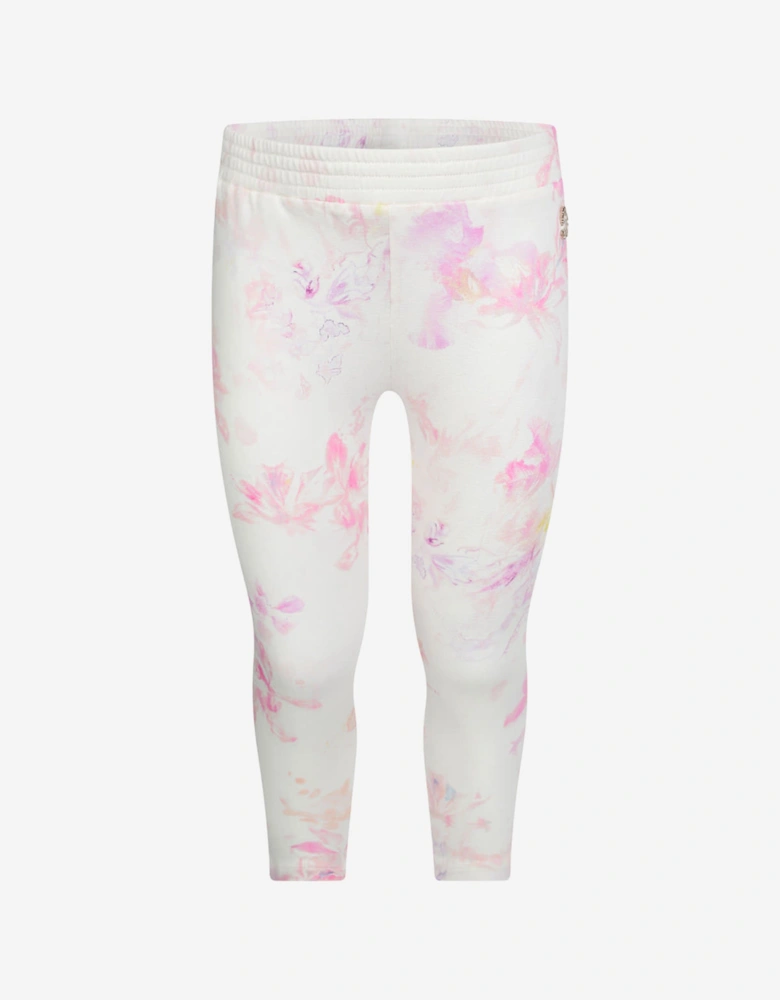 Girls & Pink Floral Print Leggings