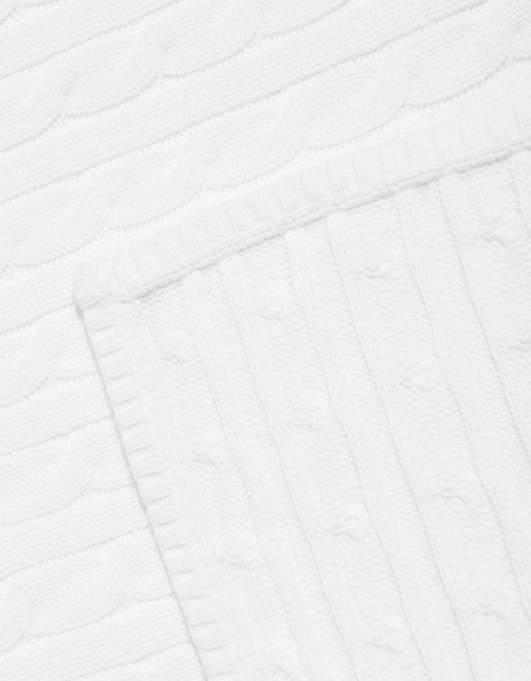 Baby Cable Knit Blanket in White (130cm x 180cm)