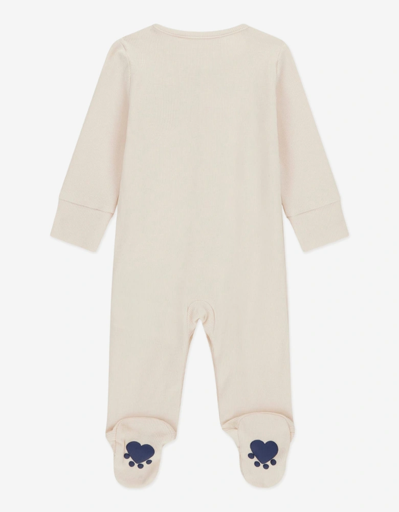 Baby Teddy Bear Babygrow Set in Beige