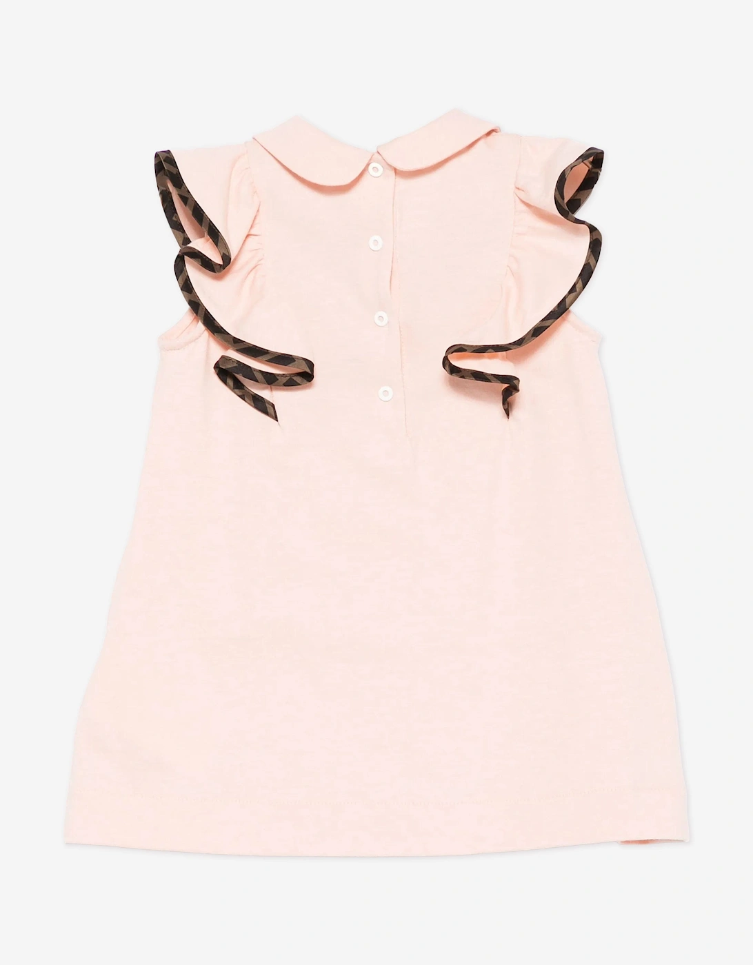 Baby Girls Flower Ruffle Dress in Pink