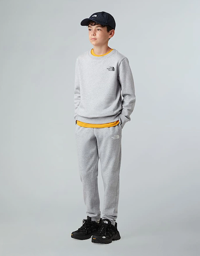 Kids Regular Tapered Joggers in Grey