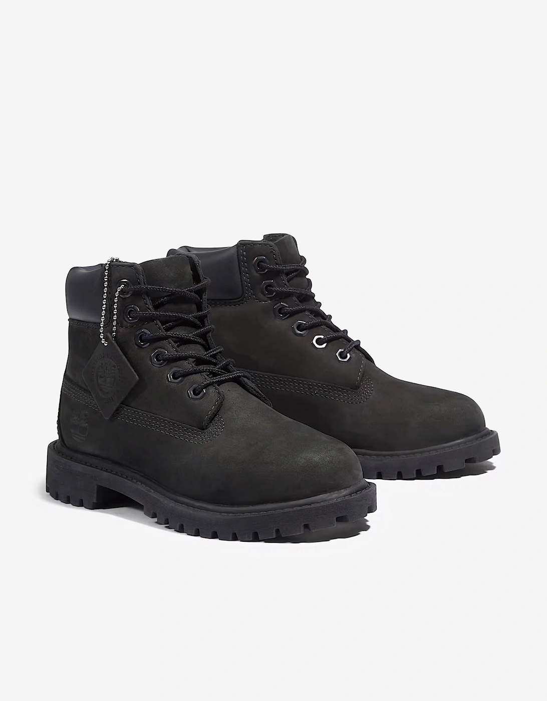 Kids Premium 6 Inch Lace Up Waterproof Boots in Black