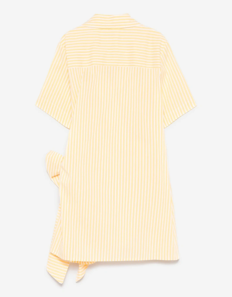 Girls Poplin Shirt Dress in Yellow