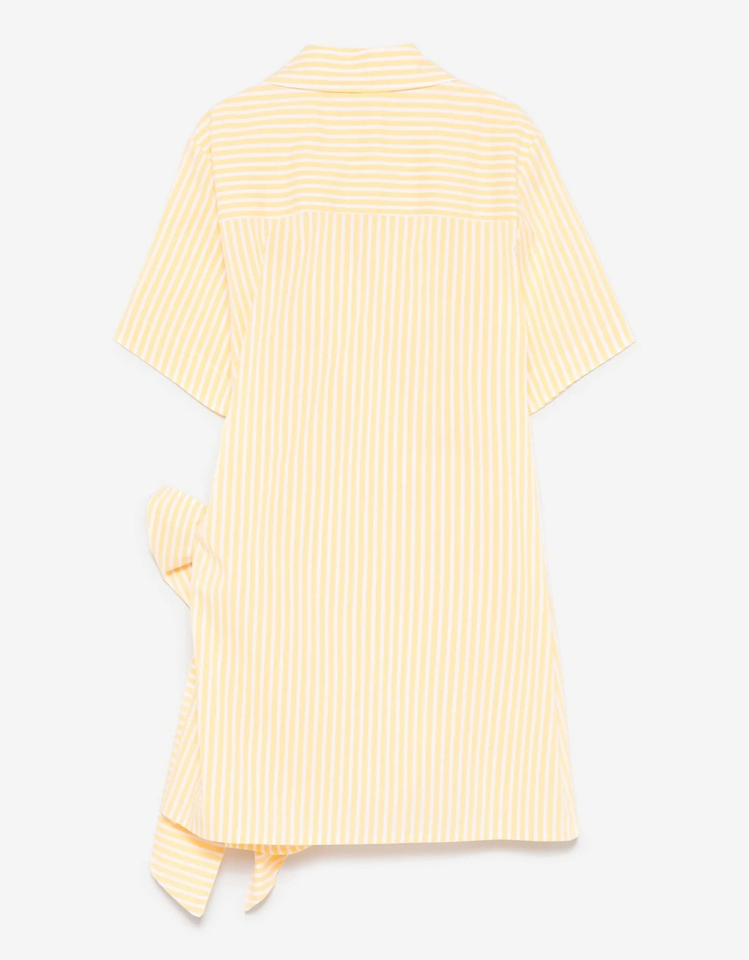 Girls Poplin Shirt Dress in Yellow