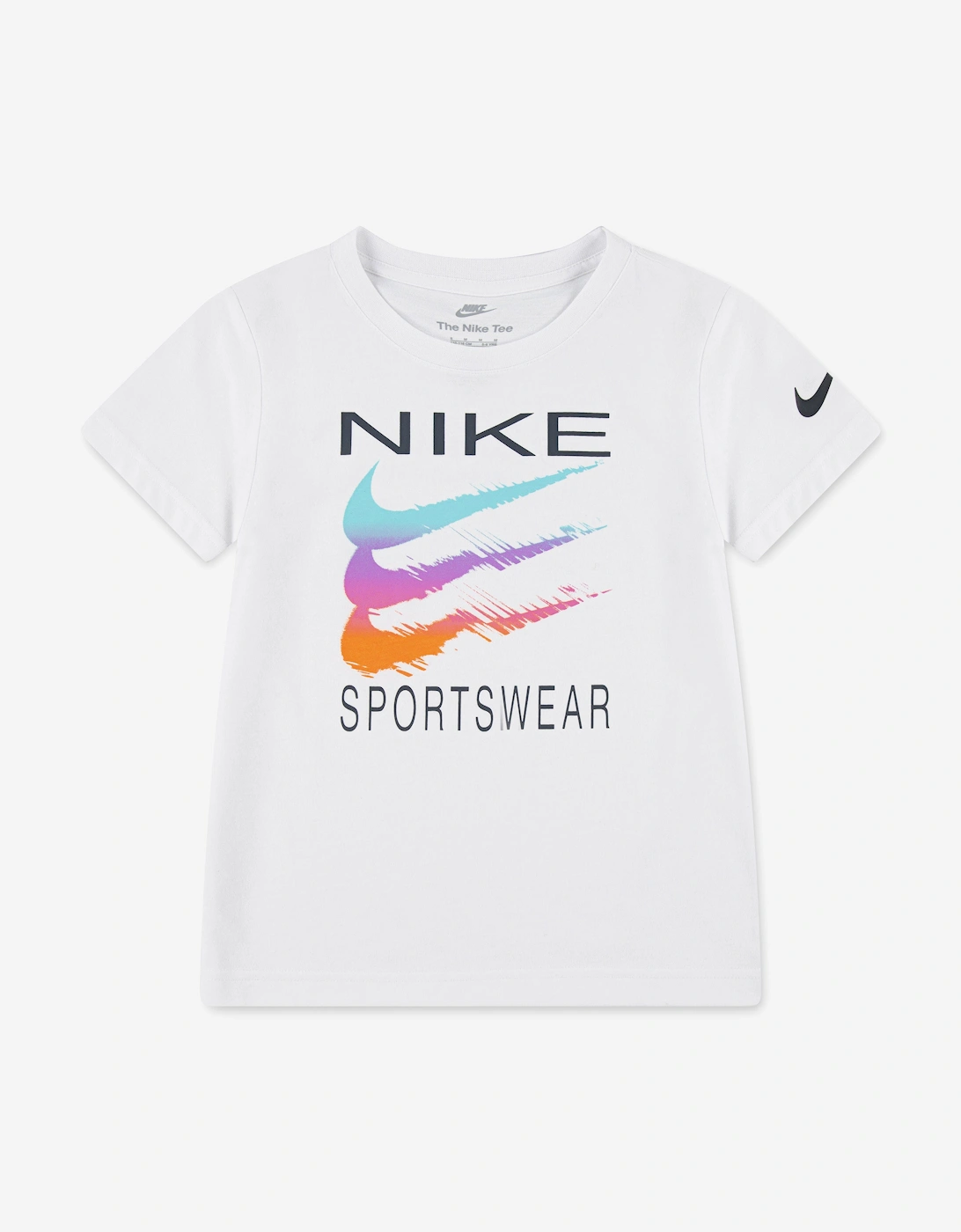 Boys Sportswear Swoosh T-Shirt in White, 5 of 4