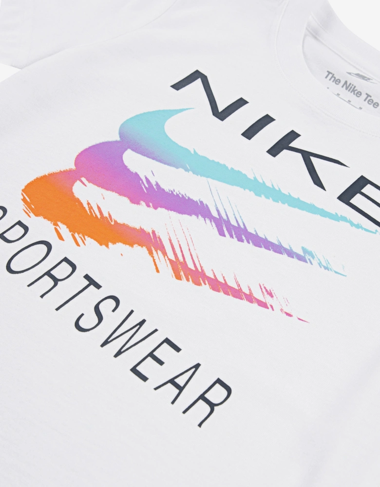 Boys Sportswear Swoosh T-Shirt in White
