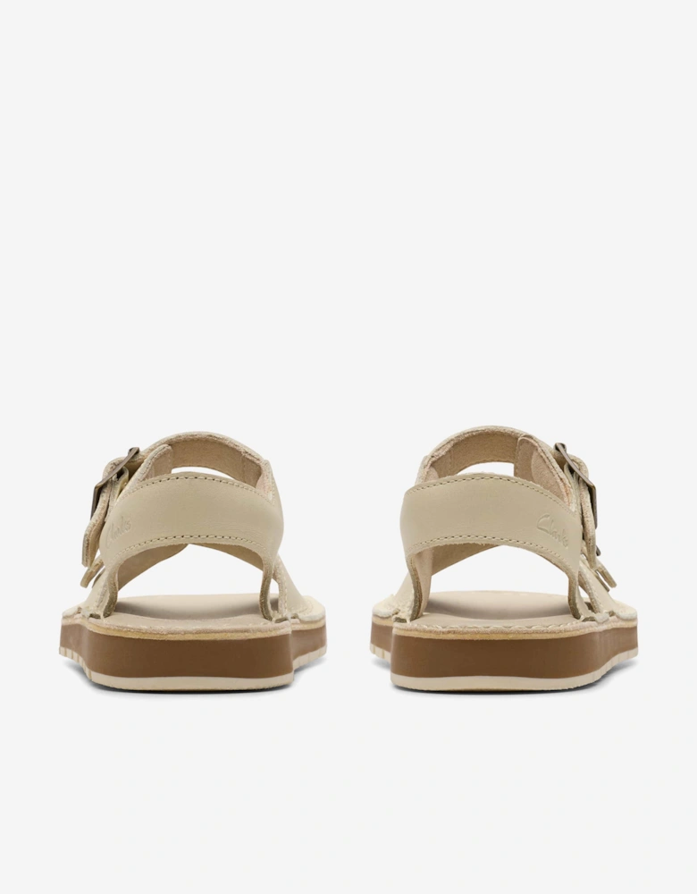 Girls Leather Play Sun Reef Sandals in White