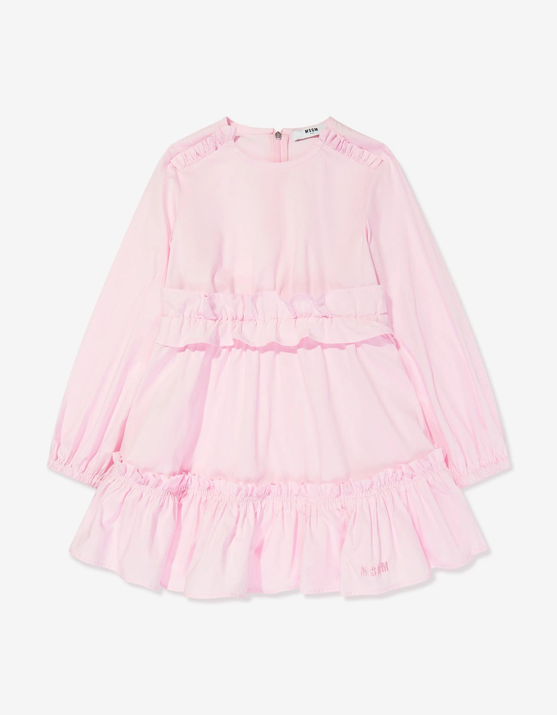 Girls Poplin Dress in Pink, 5 of 4