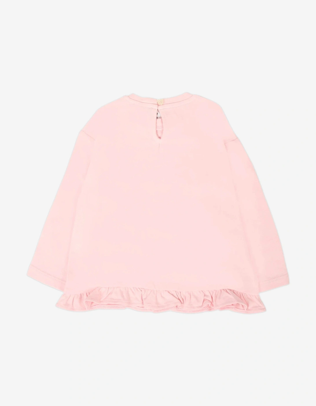 Baby Girls Long Sleeve Teddy T-Shirt in Pink