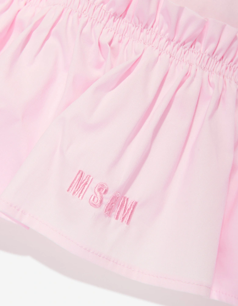 Girls Poplin Dress in Pink