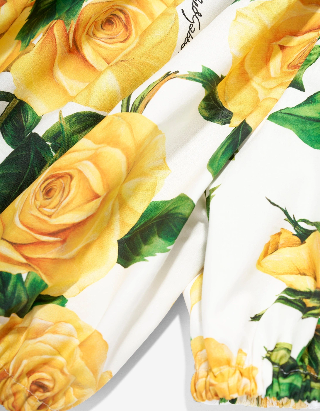 Girls Rose Print Cropped Top in Multicolour