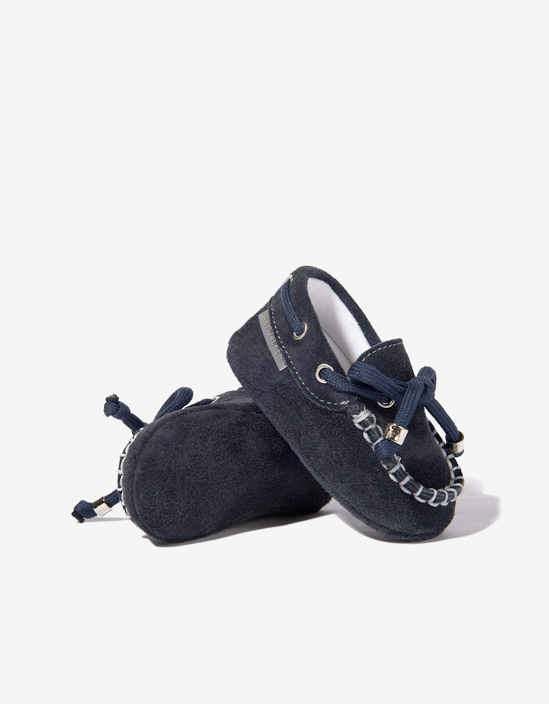 BABYWALKER Baby Boys Suede Moccasins in Navy