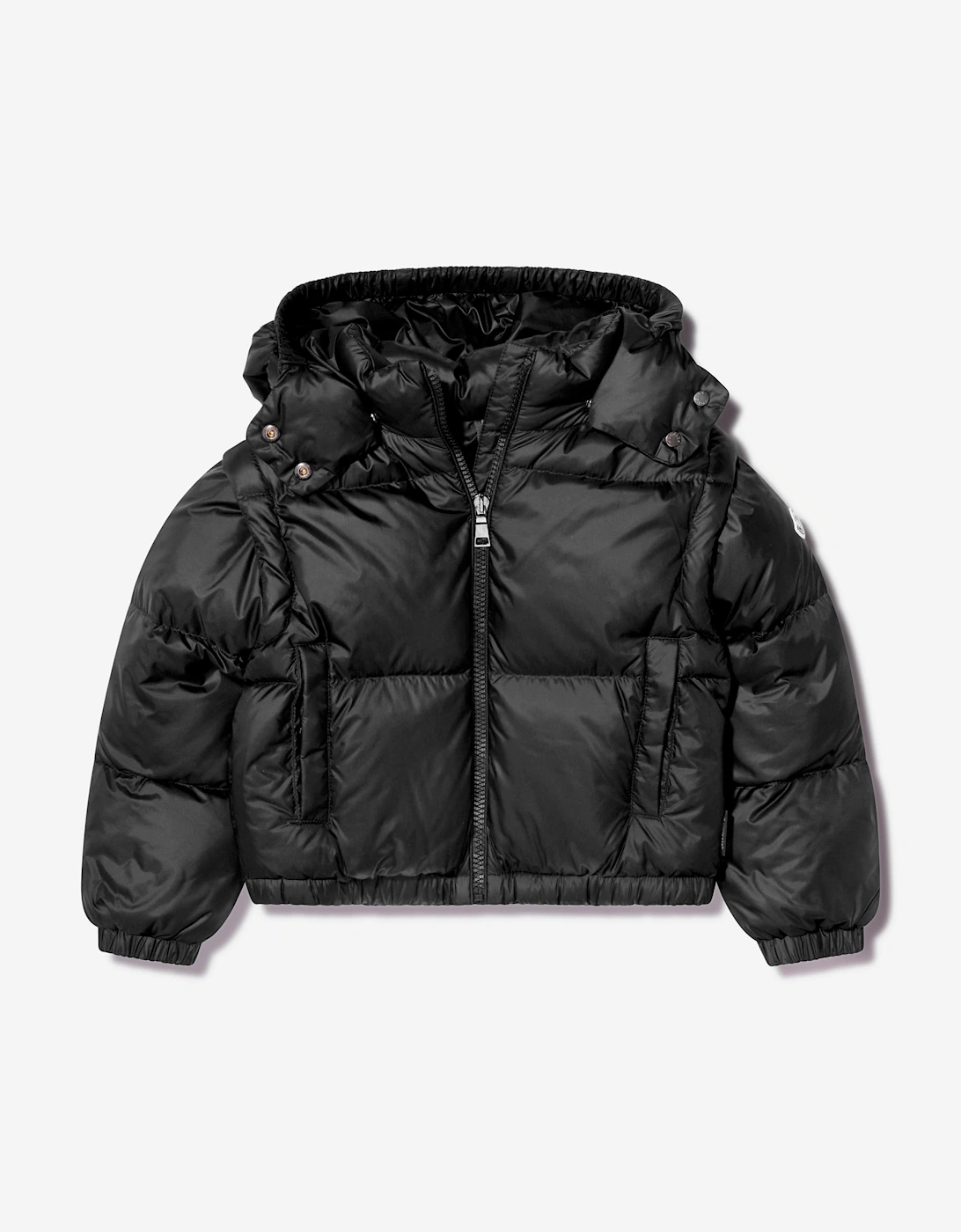 Enfant Girls Down Padded Vanya Jacket in Black, 5 of 4