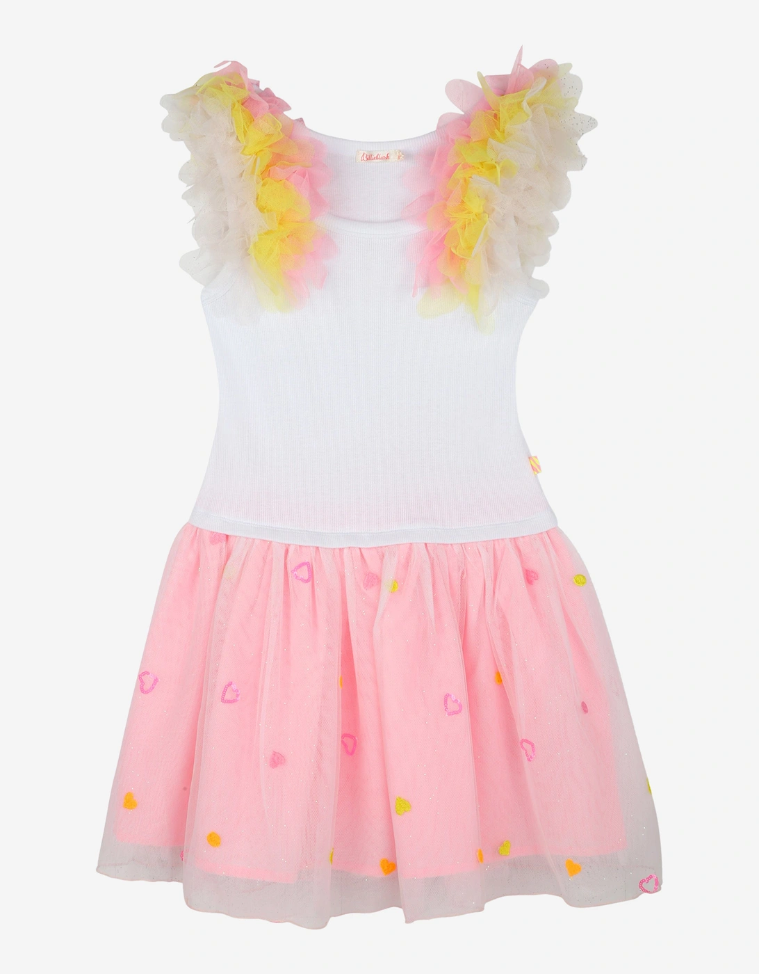 Billieblush Girls Tulle and Sequin Dress in White, 5 of 4