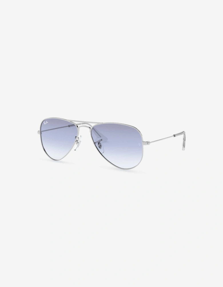 Kids Aviator Sunglasses in Silver