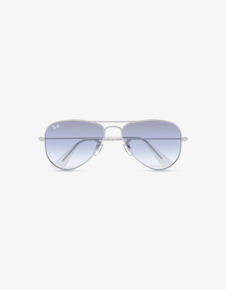 Kids Aviator Sunglasses in Silver