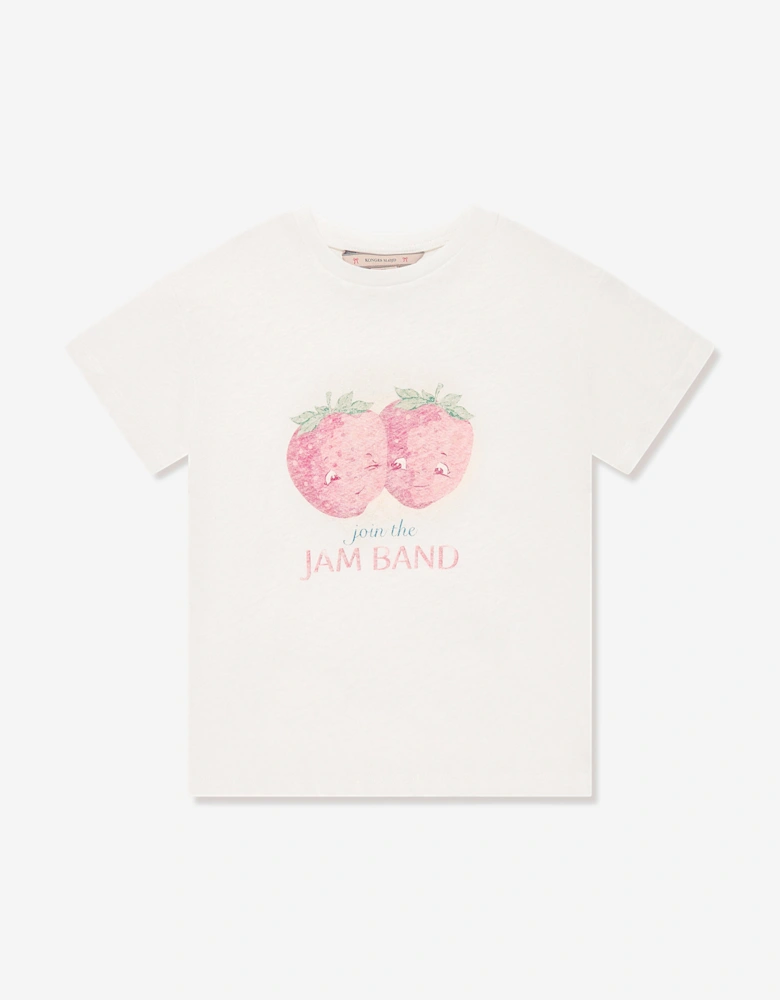 Girls Era Strawberry T-Shirt in Ivory