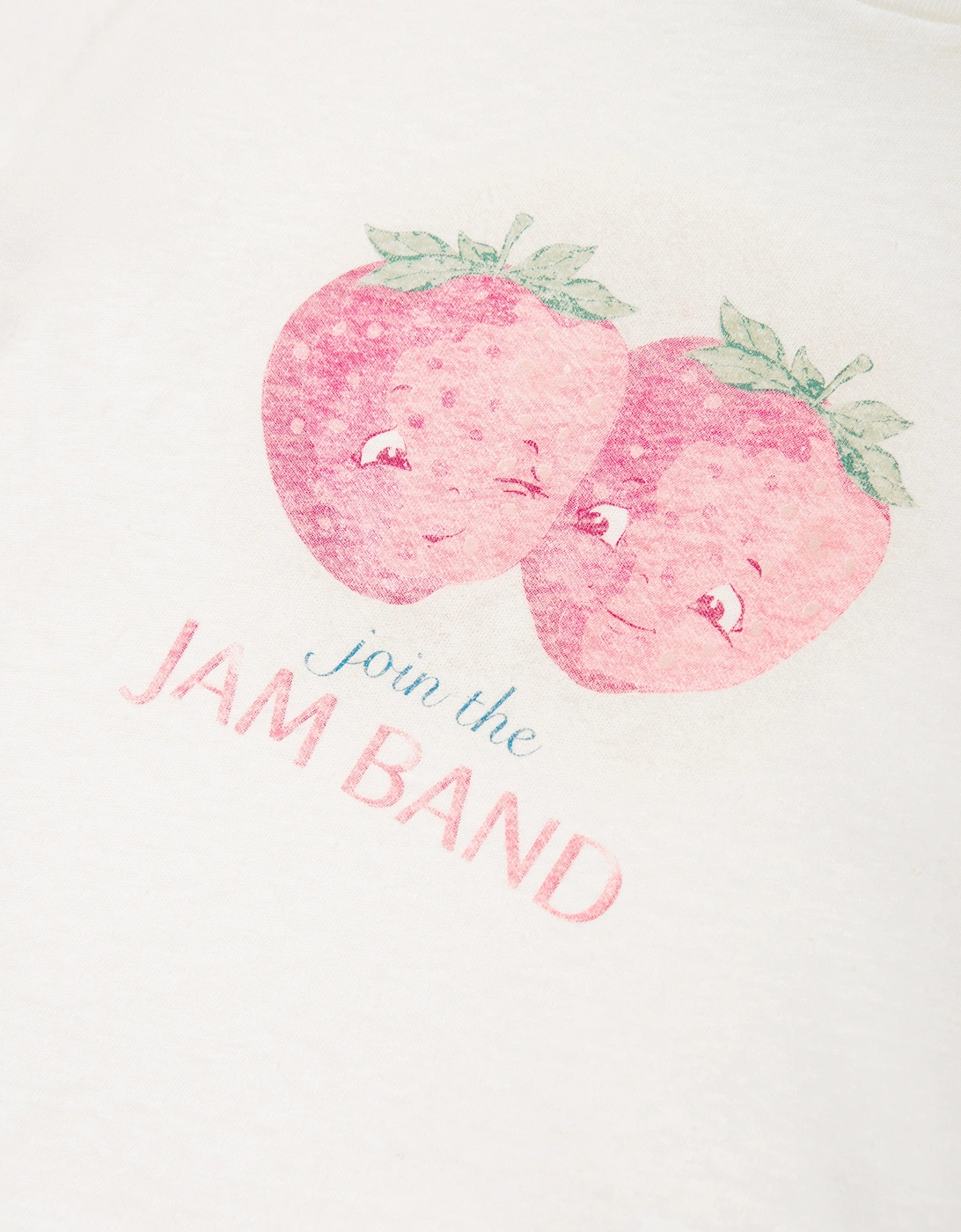 Girls Era Strawberry T-Shirt in Ivory