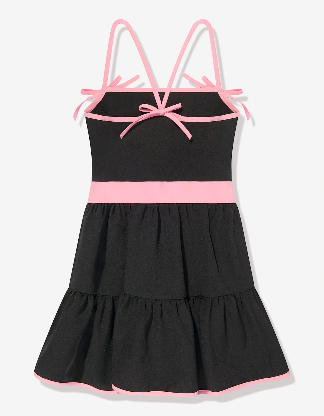 Girls Cotton Technical Dress in Black