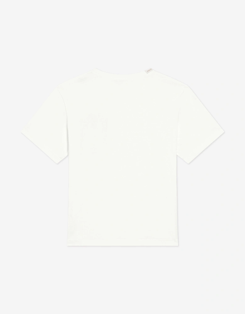 Boys Striped Pocket T-Shirt in White