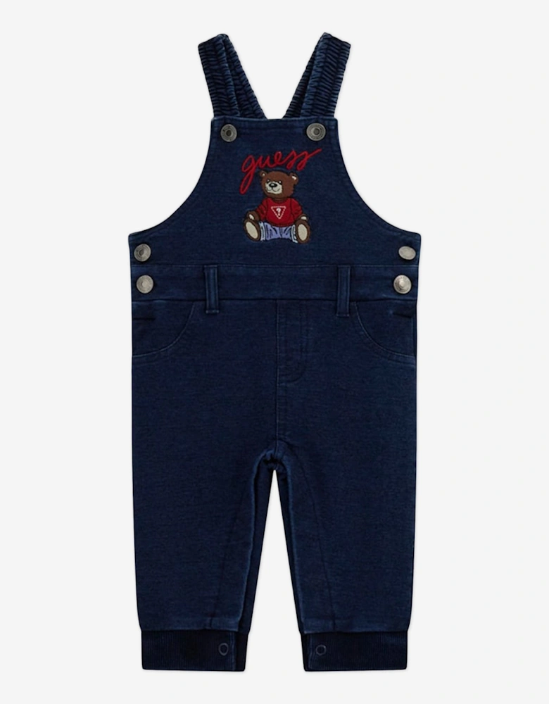 Baby Boys Dungaree Set in White
